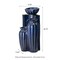 26.75"H 3-Tiered Cobalt Blue Fluted Texture Ceramic Outdoor Floor Fountain with Pump and LED Light
